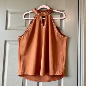 Worthington Halter Keyhole Blouse